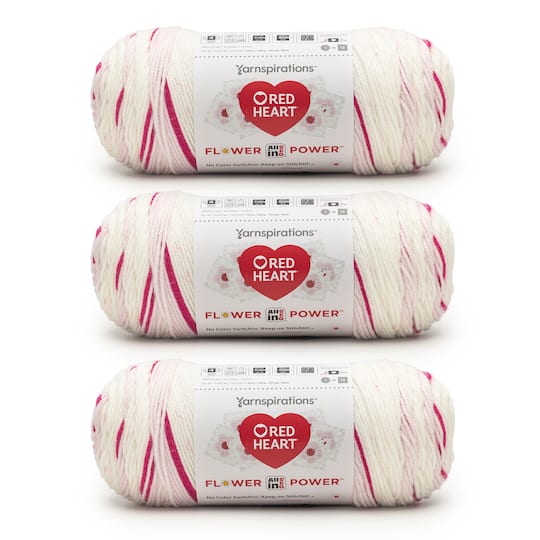 3 Pack Red Heart® All In One Flower Power™ Yarn